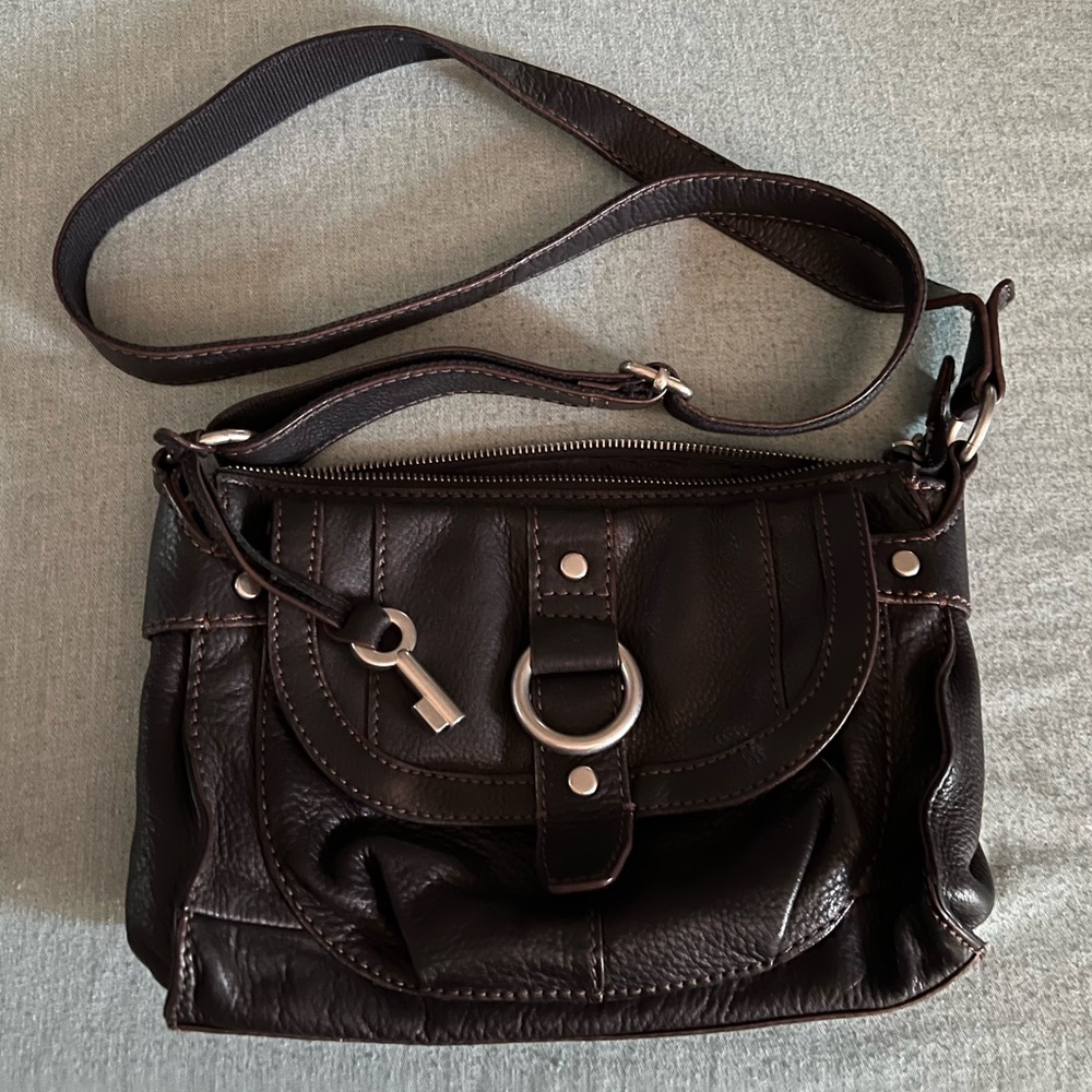 Fossil crossbody purse, leather
